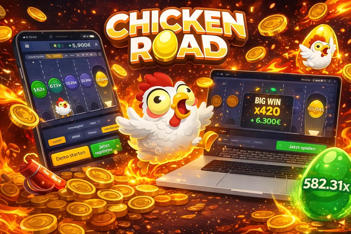 Chicken Road Mobile - Auf iPhone und Android als Web-App spielen